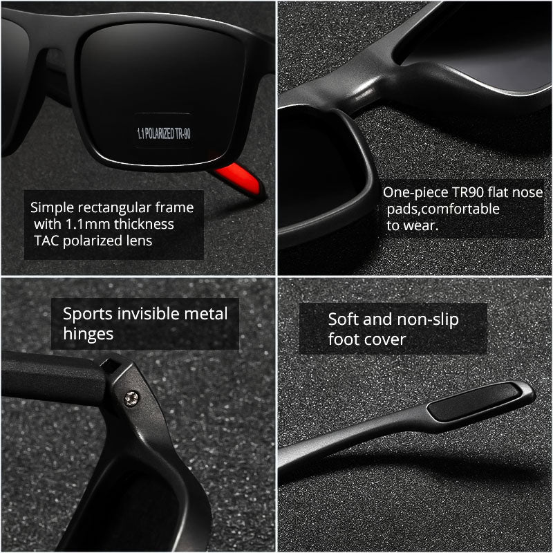 Gafas de sol TR90 ultraligeras, polarizadas, con protección UV para hombre y mujer.
