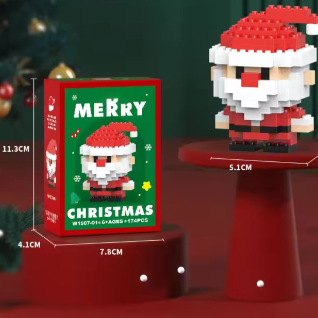 Sumérgete en la Navidad construyendo estas encantadoras figuras. Juego familiar, puzzle y decoración festiva.