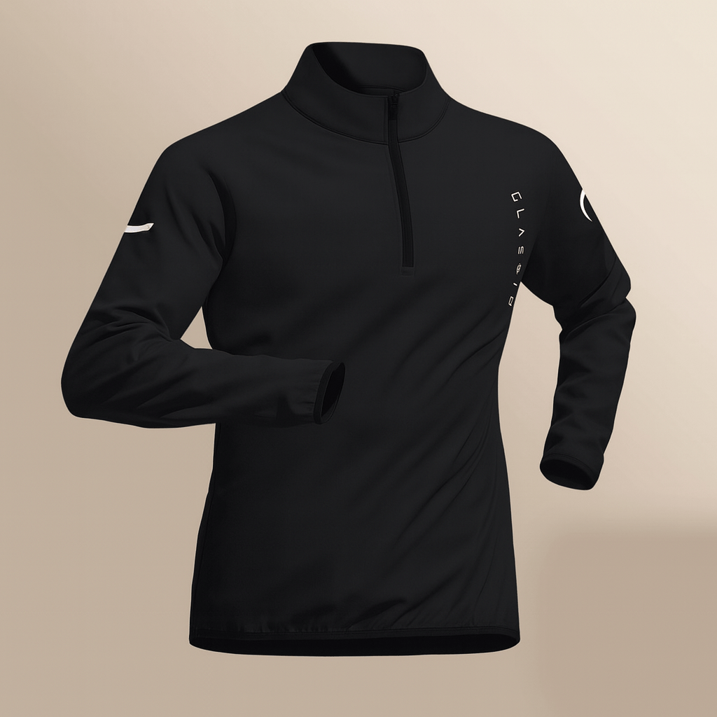Moda activewear masculina: conjunto con cremallera frontal, transpirable y cómodo para entrenar.