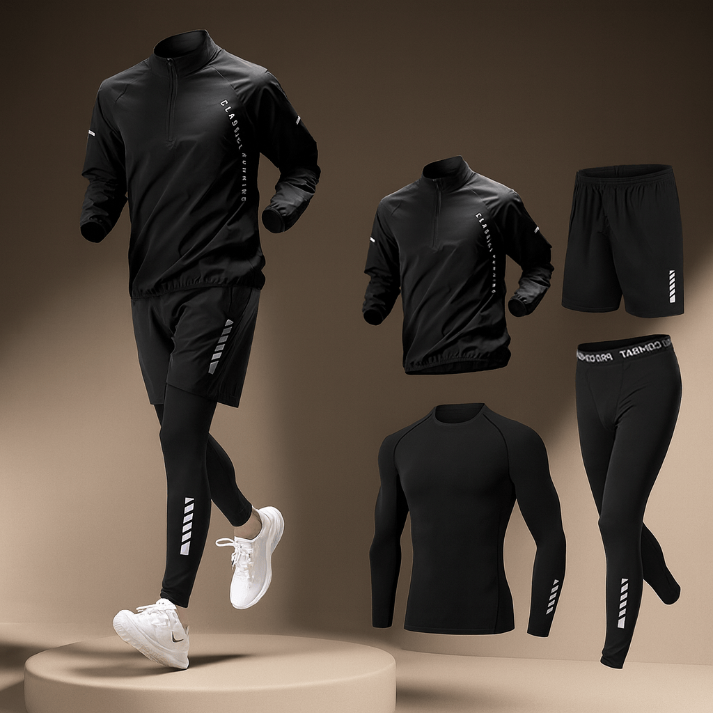 Chaqueta activa de hombre con cremallera y cuello, ideal para deporte o estilo casual.