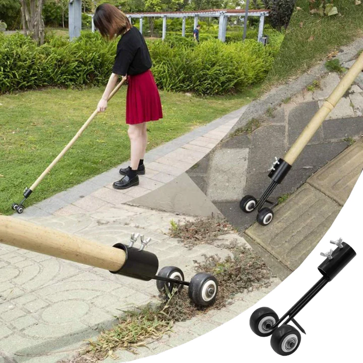 Herramienta manual eliminadora de malezas para grietas, ideal para limpieza de jardín y patios sin esfuerzo.