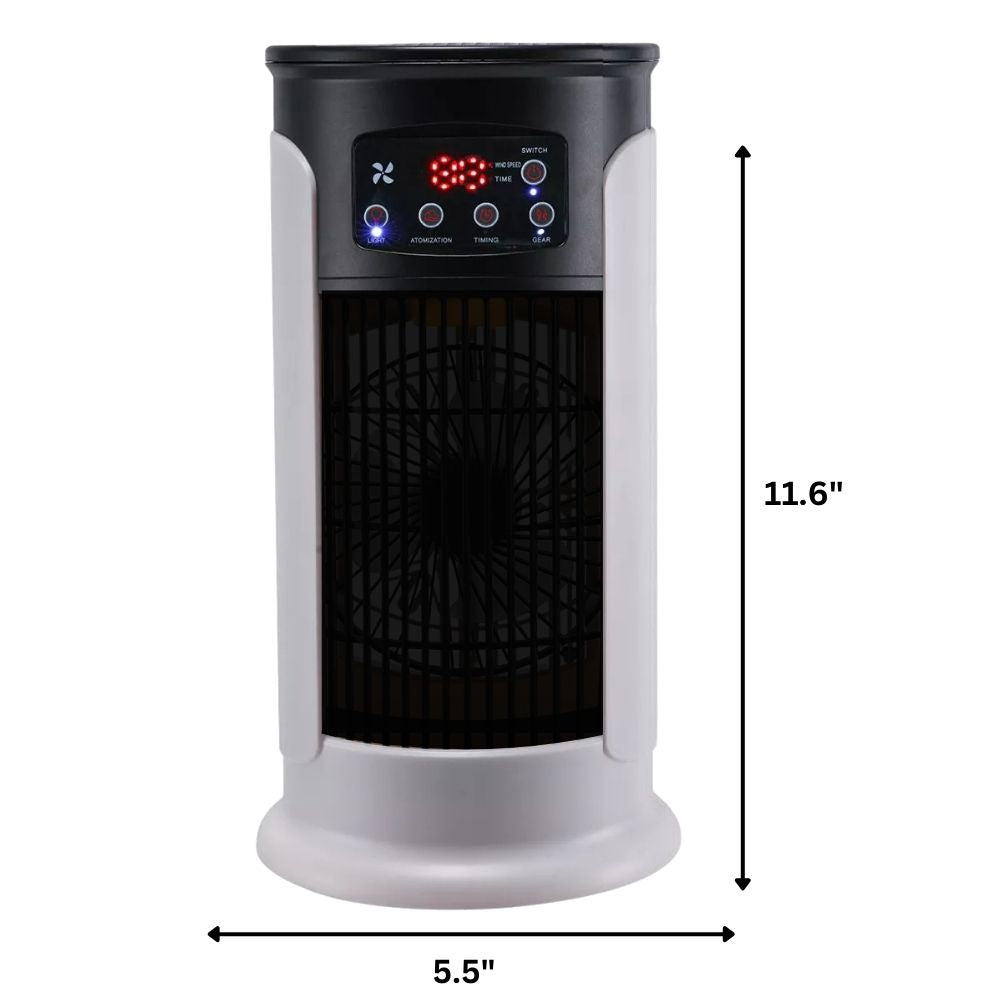 Diseño compacto de aire acondicionado portátil. Ideal para espacios pequeños en el hogar u oficina. Muy eficiente.