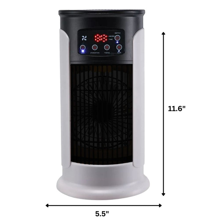 Diseño compacto de aire acondicionado portátil. Ideal para espacios pequeños en el hogar u oficina. Muy eficiente.
