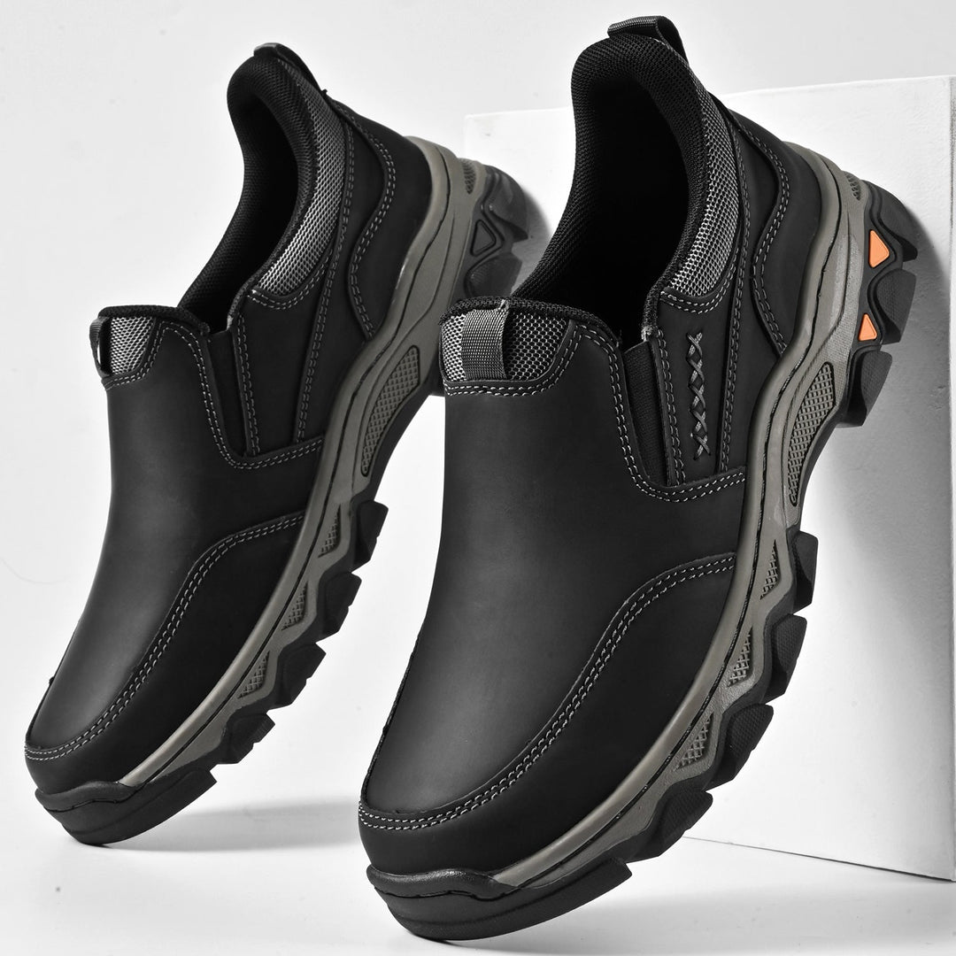 Calzado slip-on para hombre, ortopédico, con soporte de arco integrado y suela antideslizante para diario.