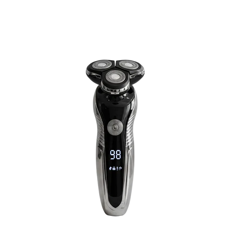 Afeitadora eléctrica para hombres, ideal para afeitado húmedo o seco, impermeable y recargable.