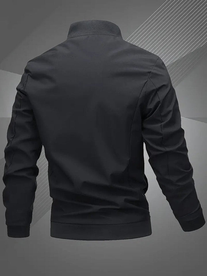 Chaqueta ligera bomber casual para hombre, ideal para entretiempo, con cremallera.