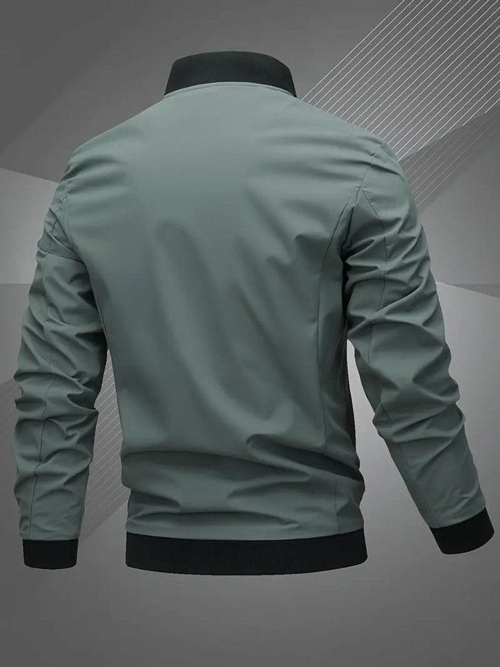 Chaqueta bomber casual para hombre, con cremallera, ropa de moda masculina, estilo diario.