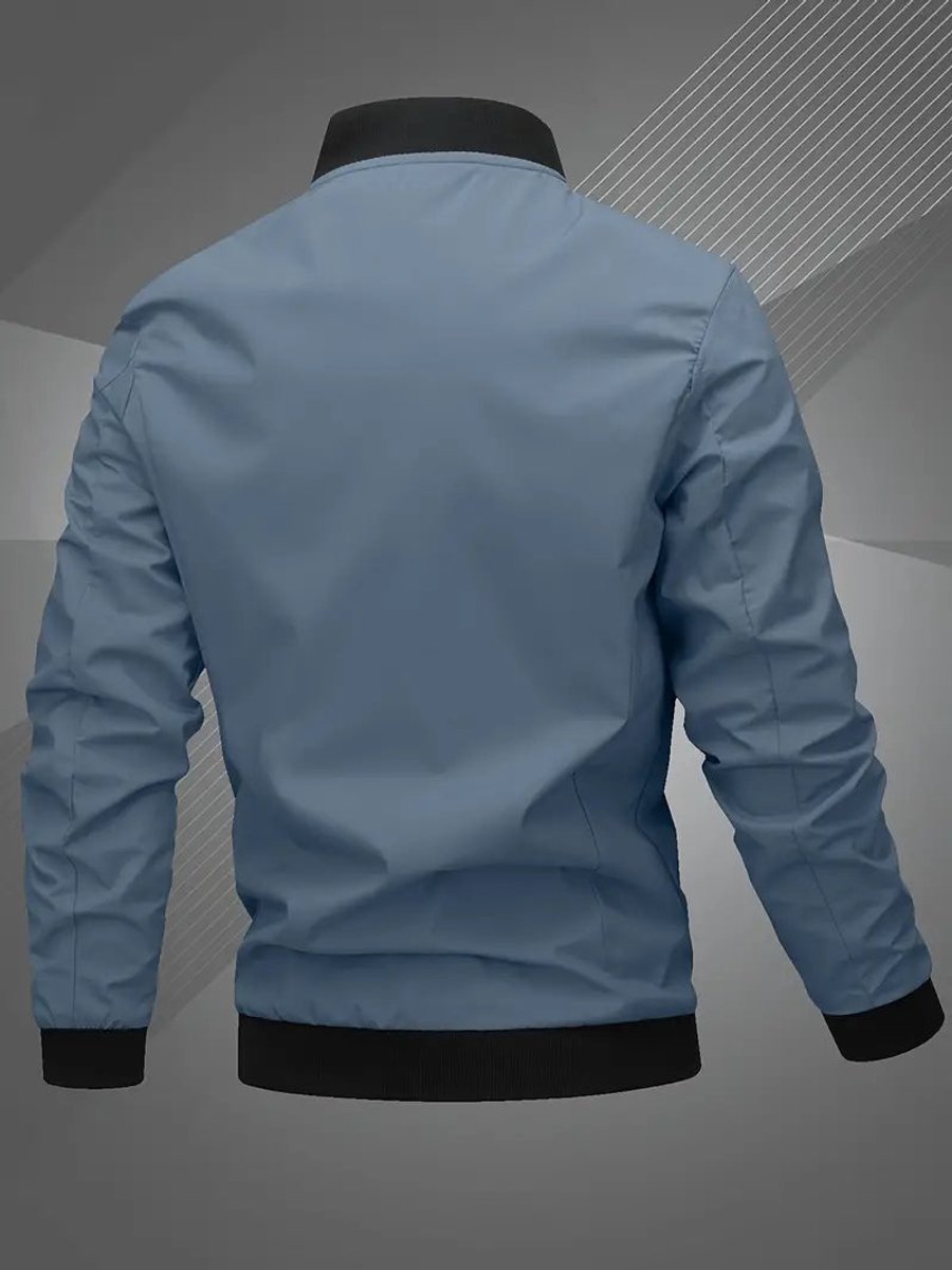 Chaqueta bomber casual y cómoda para hombre con cremallera, ideal para el día a día.
