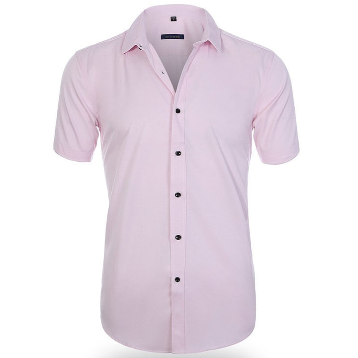 Camisa slim fit hombre, manga corta. Perfecta para look casual o smart casual de verano.