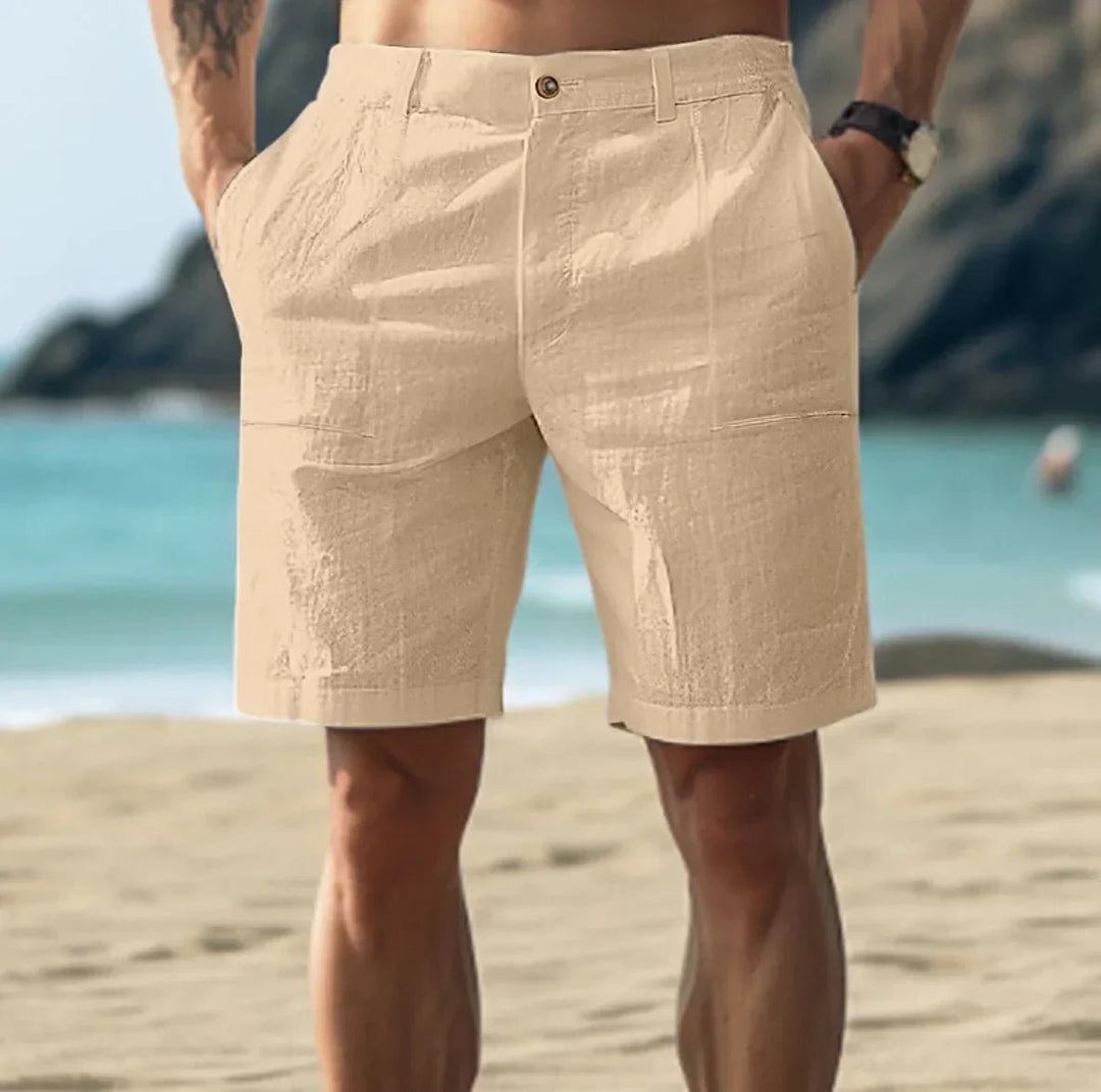 Shorts chino de hombre, cómodos y frescos para vacaciones, playa o uso diario en verano.