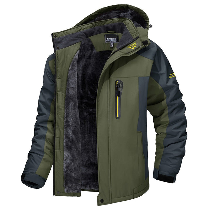 Chaqueta impermeable cortavientos para hombre, ideal para senderismo, ciclismo y deportes al aire libre.
