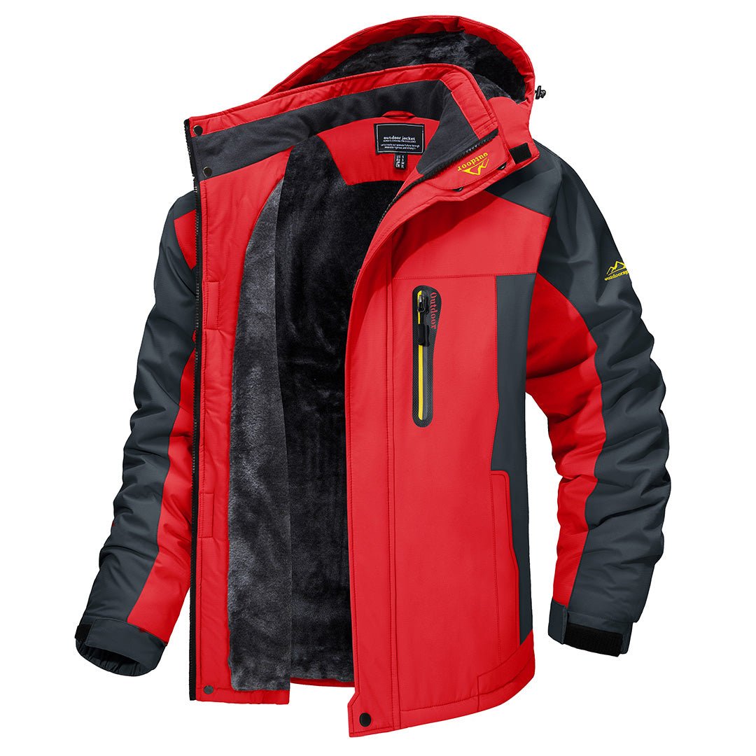 Abrigo impermeable cortavientos para hombre, ideal en invierno para deportes exteriores, senderismo y aventura.