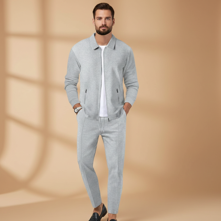 Conjunto de chándal de verano para hombre, chaqueta y pantalón deportivos para máxima comodidad y estilo.