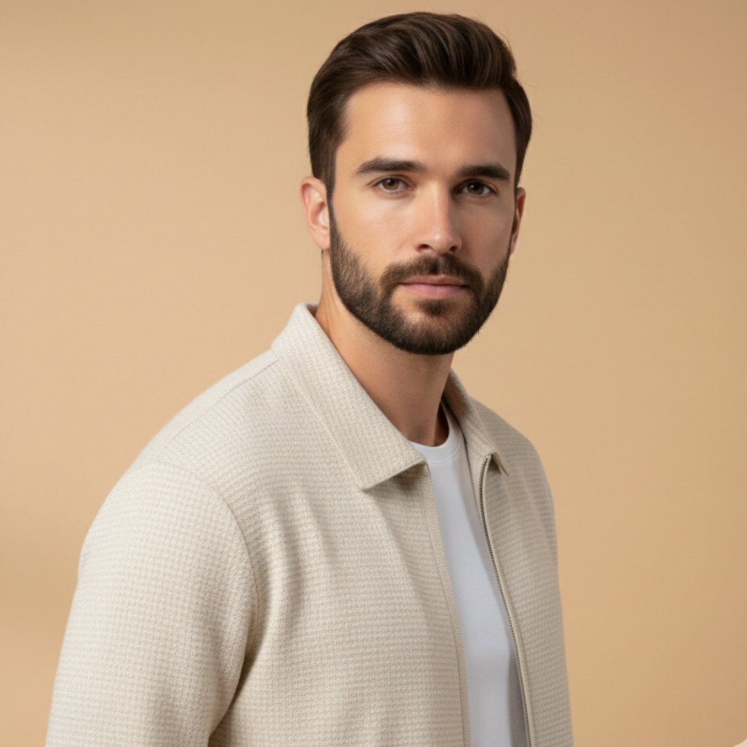 Ropa athleisure de hombre: conjunto deportivo de chaqueta y pantalón, ideal para entrenamiento y uso casual.