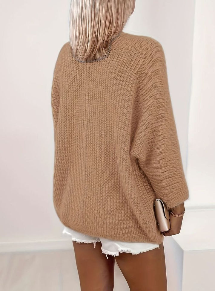 Cárdigan para mujer, de punto grueso, diseño holgado y abierto. Perfecto para un look casual y abrigador.