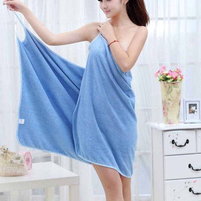 Vestido toalla de microfibra para mujeres, secado rápido. Ideal para playa, piscina y spa. Suave y absorbente.
