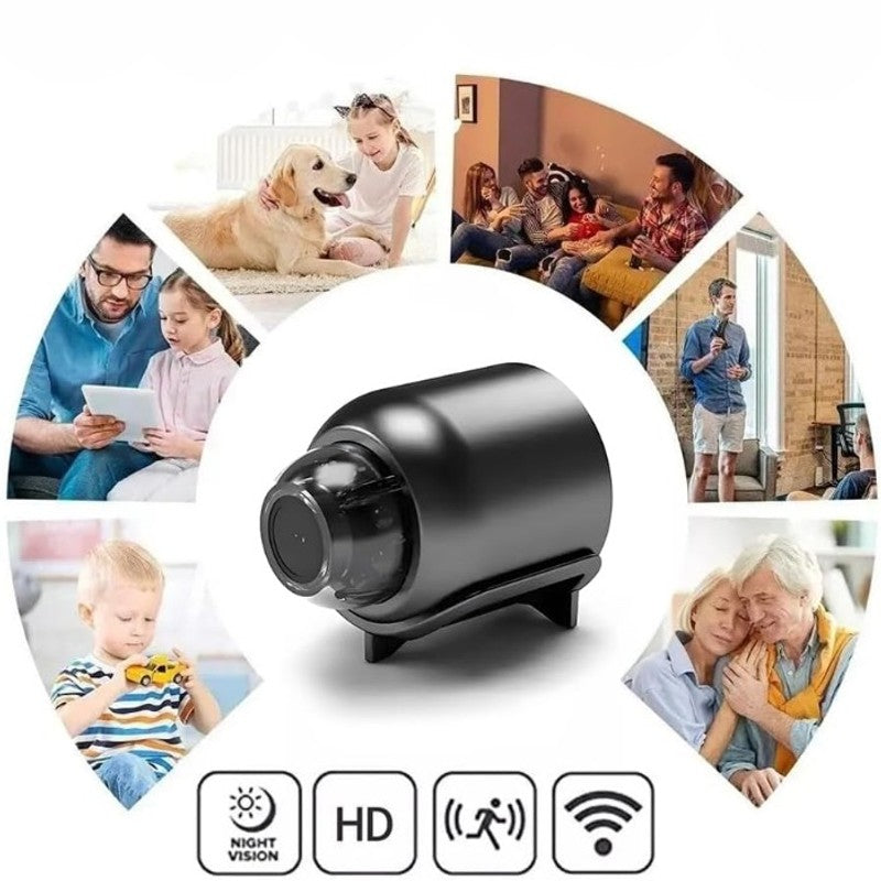 Cámara de seguridad mini inalámbrica 1080p con visión nocturna para protección 24/7.