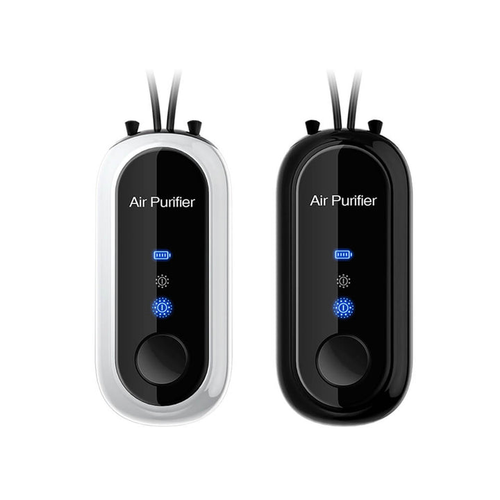 Collar purificador de aire personal portátil con iones negativos. Mejora la calidad del aire para respirar mejor.