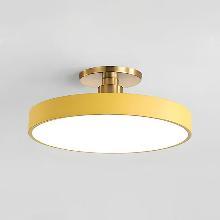 Luz ambiente con lámpara de techo LED regulable, perfecta para relajarse.