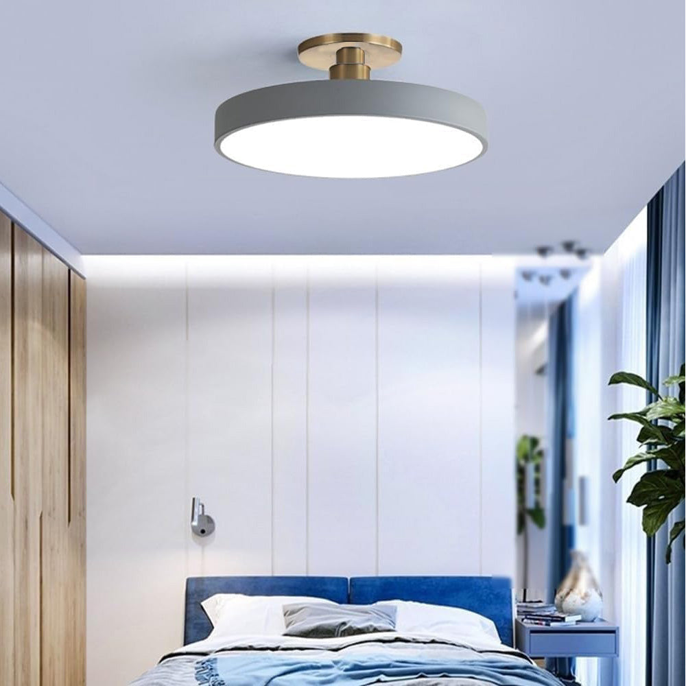 Lámpara de techo moderna, foco LED integrado para una luz brillante y ajustable.
