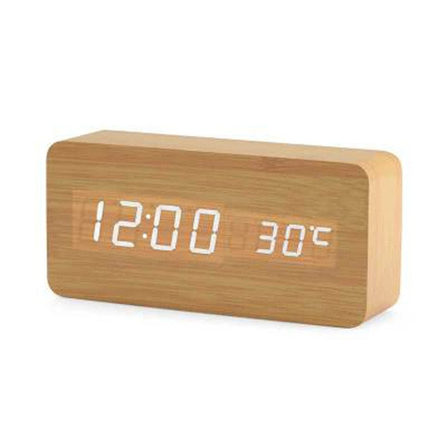Reloj moderno minimalista con función de control por voz para decoración del hogar.