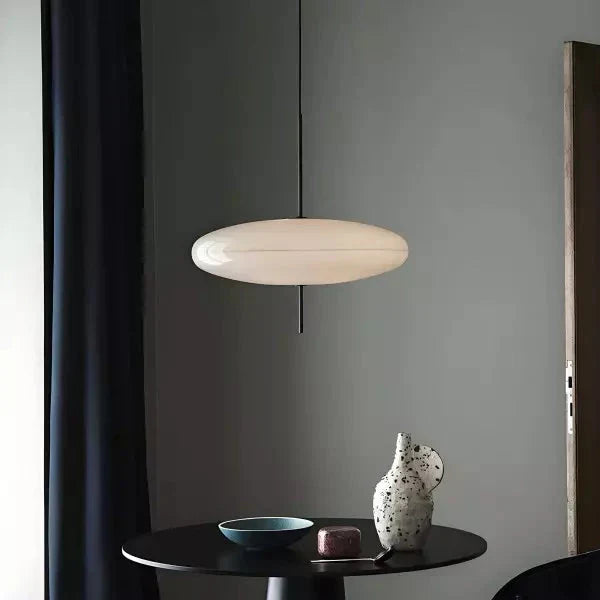 Lámpara colgante de vidrio transparente, luz ambiental para decoración moderna y acogedora.