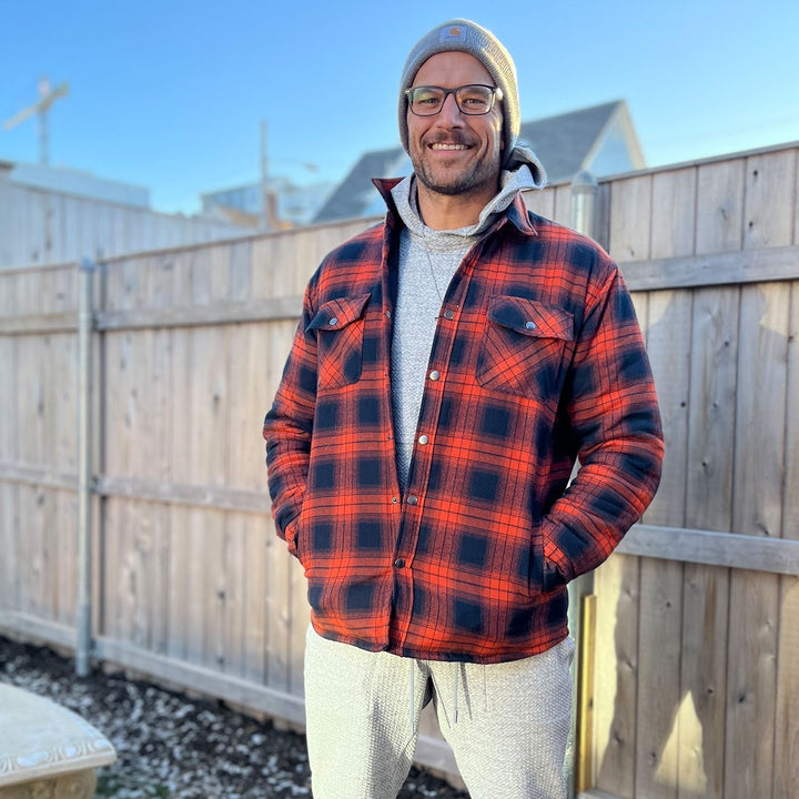 Chaqueta de cuadros para hombre, outwear versátil para el otoño e invierno, estilo clásico.