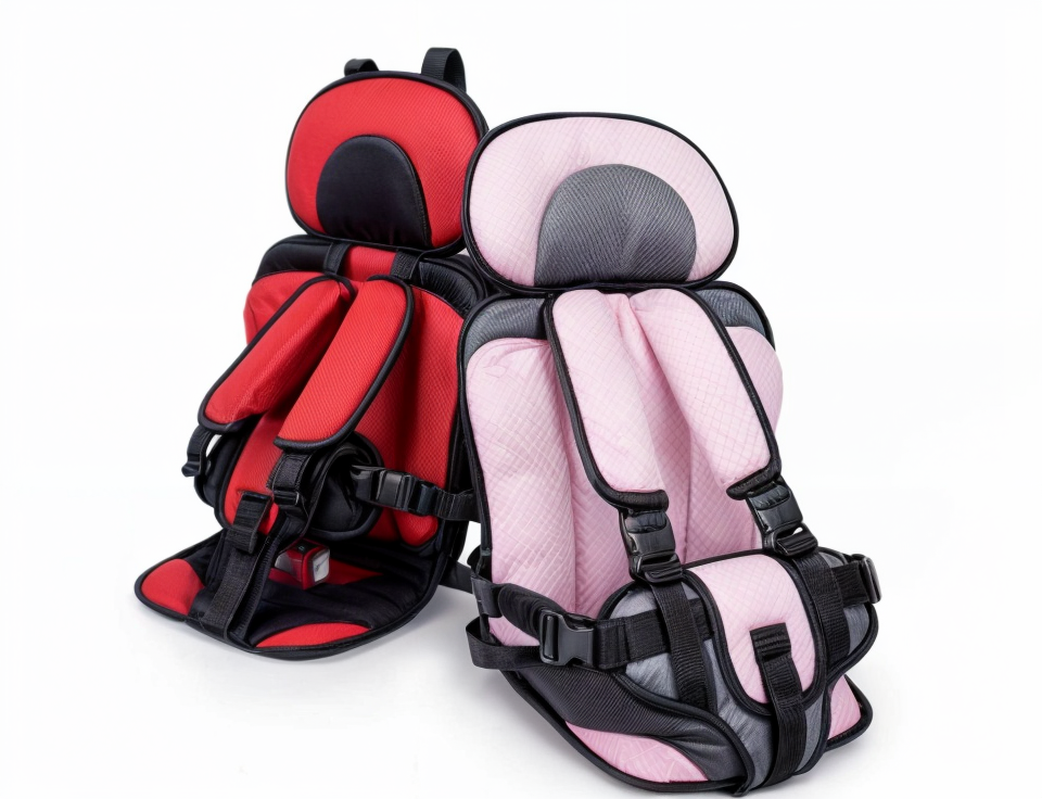 Silla de auto instalada en el coche, lista para un viaje familiar seguro y cómodo para bebés y niños.