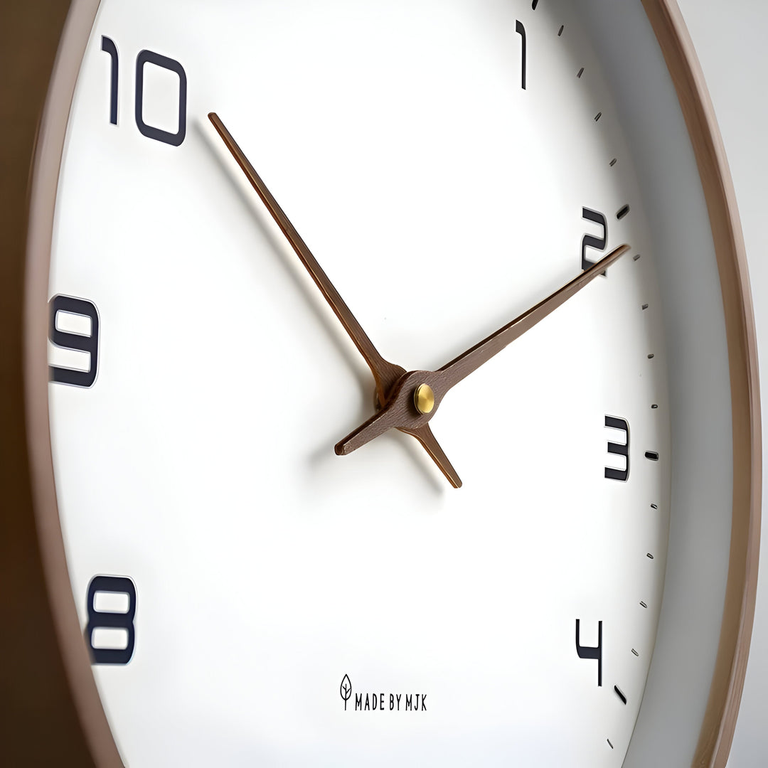 Reloj de pared de estilo minimalista. Diseño redondo moderno y silencioso, ideal para decoración del hogar.