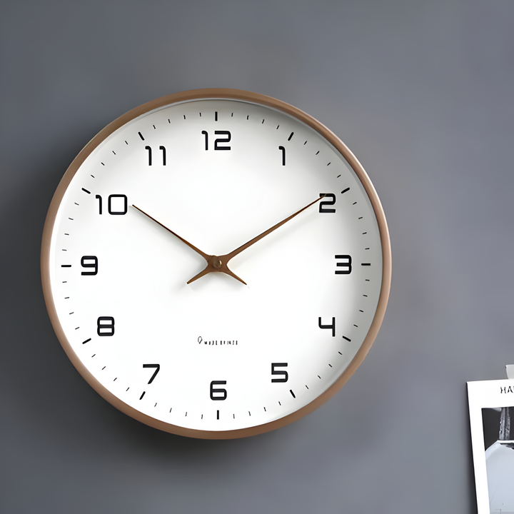 Reloj de pared redondo, silencioso. Estilo moderno para dormitorio, sala de estar u oficina.