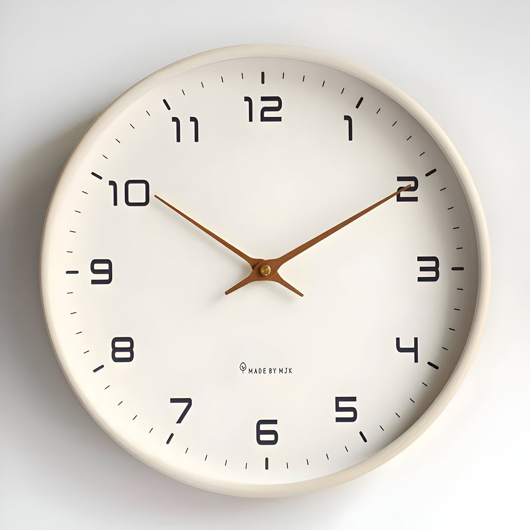 Reloj de pared redondo, moderno y silencioso. Estilo minimalista para una decoración elegante del hogar.