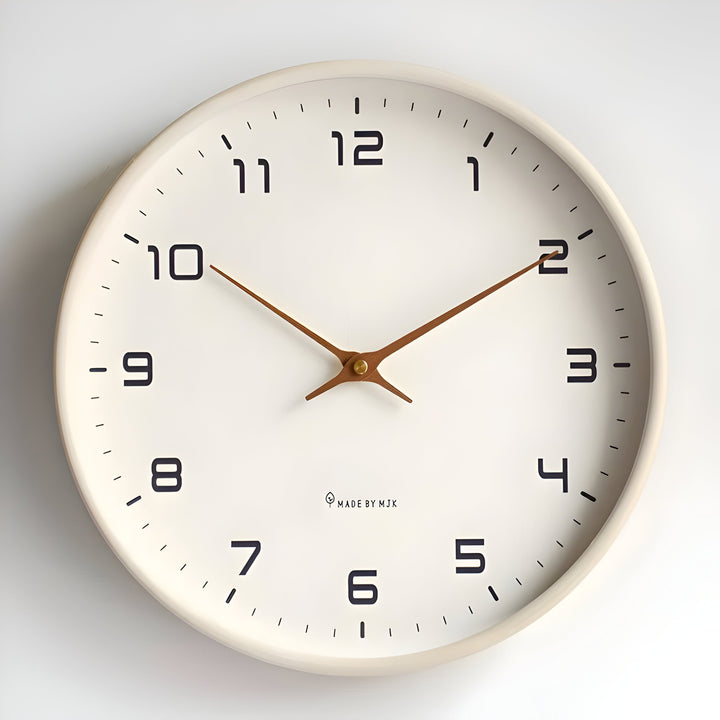 Reloj de pared redondo, moderno y silencioso. Estilo minimalista para una decoración elegante del hogar.