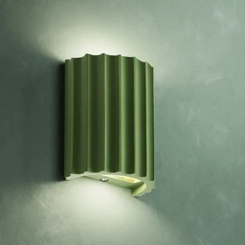 Lámpara de resina LED para pasillo, iluminación de pared moderna que embellece interiores, fácil instalación.
