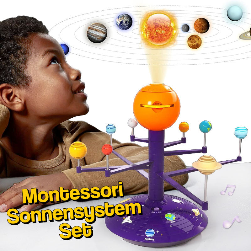 Sistema Solar Montessori, juguete educativo de planetas para niños. Ideal para aprender astronomía.