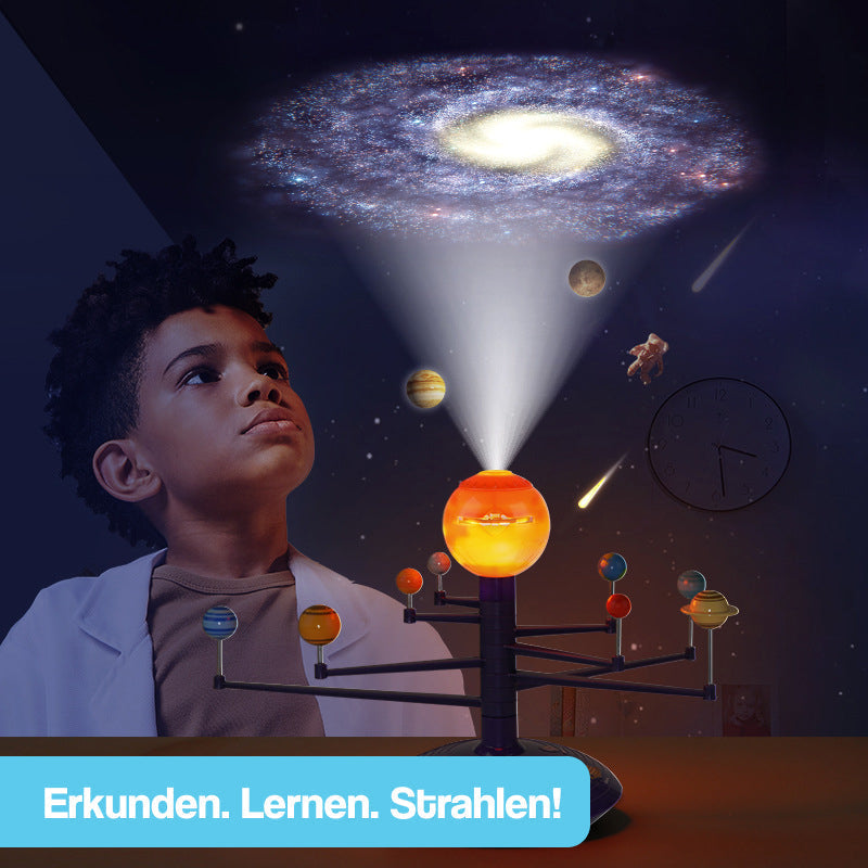 Juguete STEM del Sistema Solar Montessori para el aprendizaje de astronomía y ciencia en niños.