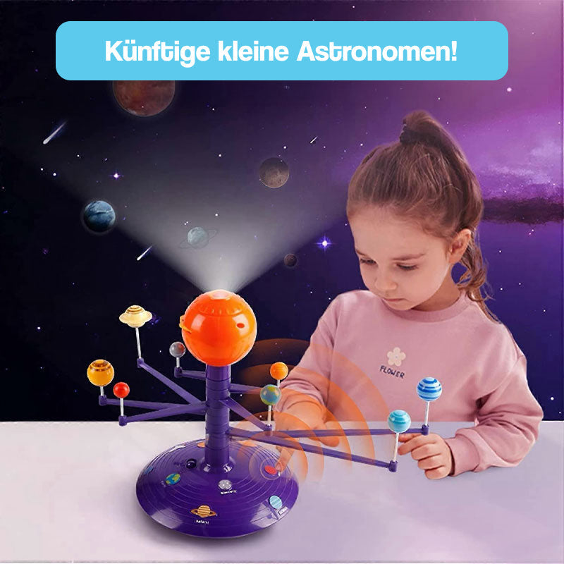 Modelos de planetas y Sol en juguete educativo Sistema Solar Montessori, fomenta el aprendizaje espacial.