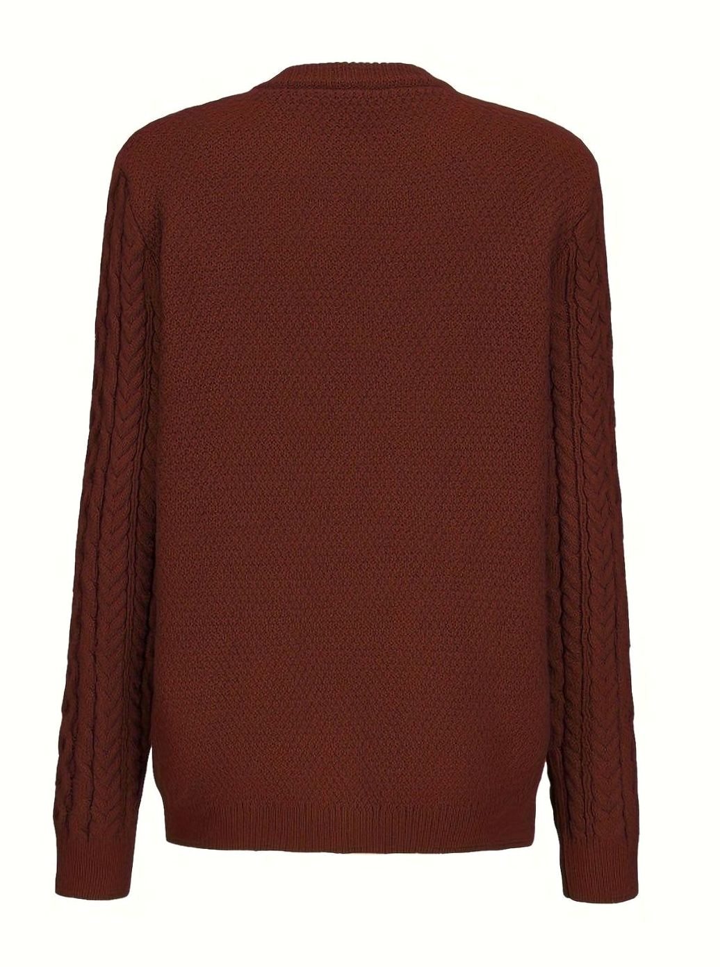 Jersey femenino de punto, diseño trenzado. Cárdigan mujer con botones, corte relajado y versátil.