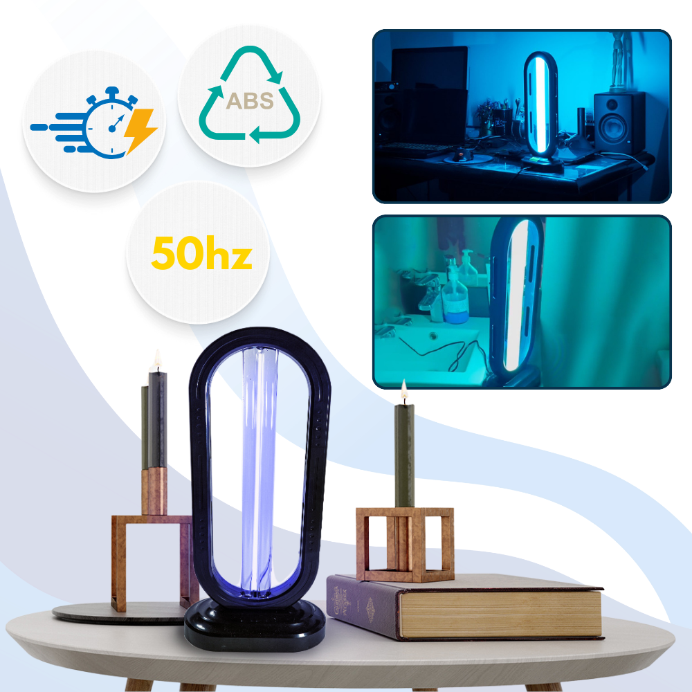Bombilla con luz UV-C para limpieza profunda. Potente desinfección de gérmenes y eliminación de chinches en el hogar.