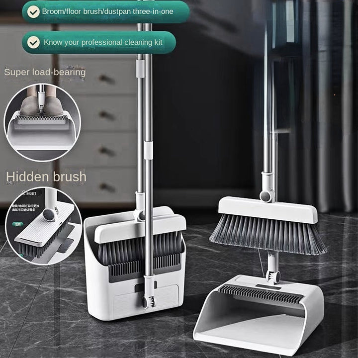 Escoba y recogedor ergonómicos y duraderos para mantener la higiene y orden en todo el hogar.