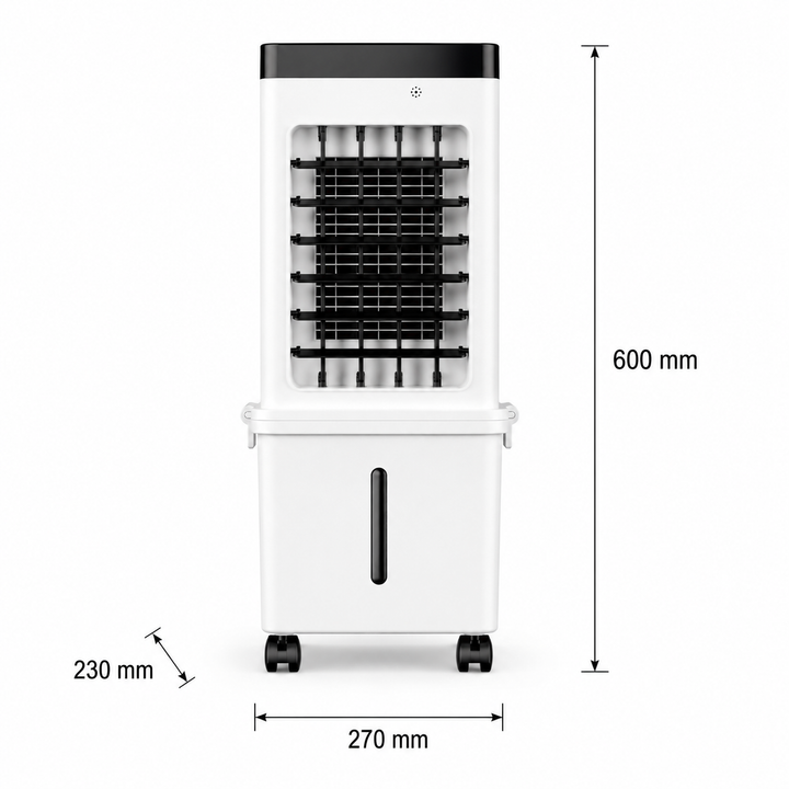 Control de temperatura de enfriador de aire 12L para un verano fresco. Portátil y potente.