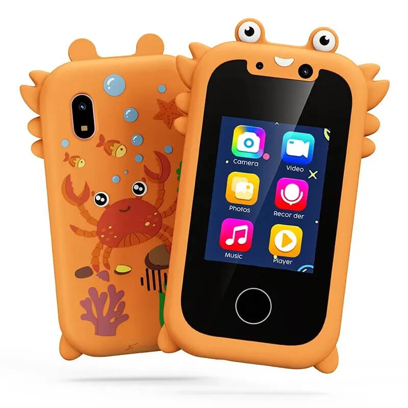 Teléfono inteligente seguro para niños con cámara digital, juegos educativos y reproductor MP3. Juguete interactivo.