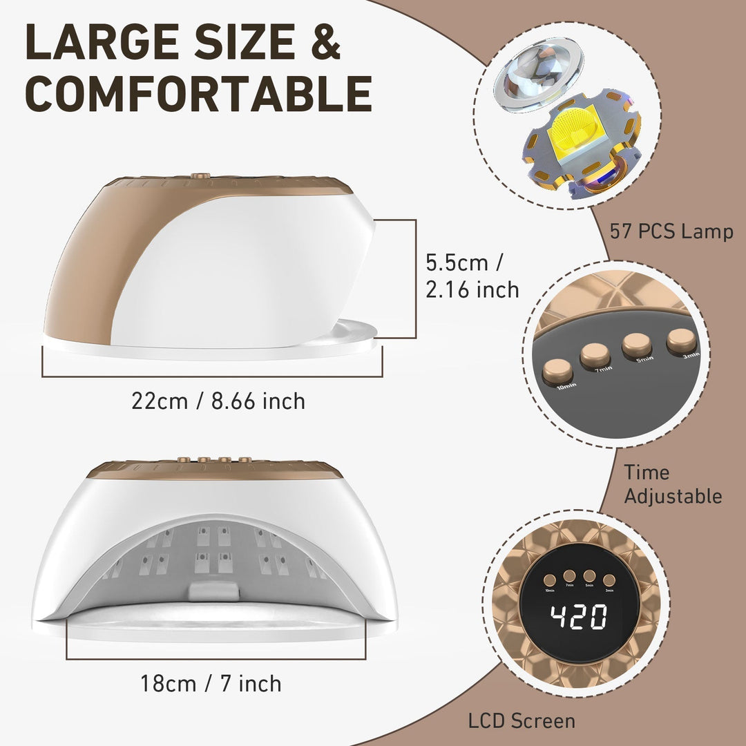 Terapia de luz LED para uñas saludables. Dispositivo para el tratamiento y cuidado de uñas en manos y pies.