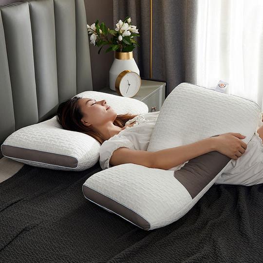 Almohada híbrida premium con soporte cervical avanzado, ideal para aliviar dolor de cuello y hombros.