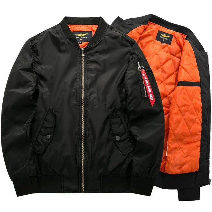 Cazadora bomber acolchada de hombre, estilo urbano versátil. Chaqueta masculina ligera para otoño e invierno.