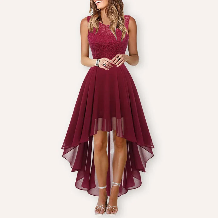 Vestido de noche MARILLA asimétrico para mujer, glamour sofisticado para cualquier celebración elegante.