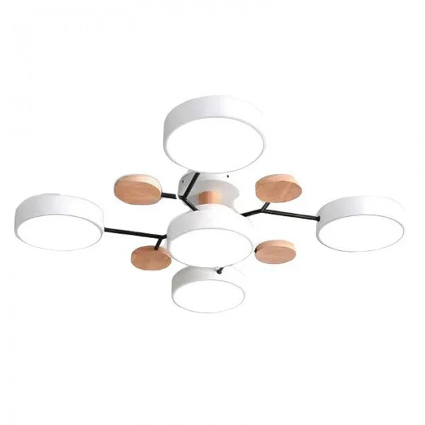 Candelabro LED de techo, iluminación ramificada estilo escandinavo para decoración interior.