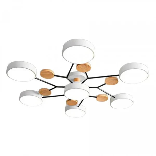 Luz de techo LED escandinava, candelabro ramificado moderno, decoración elegante del hogar.