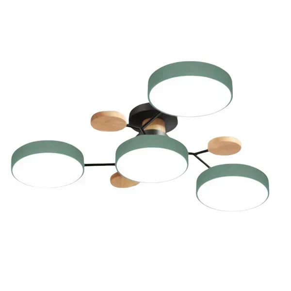 Candelabro LED escandinavo para hogar, diseño ramificado, iluminación de techo contemporánea.