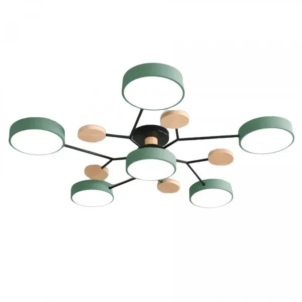 Candelabro ramificado LED para techo, diseño escandinavo, iluminación decorativa del hogar.