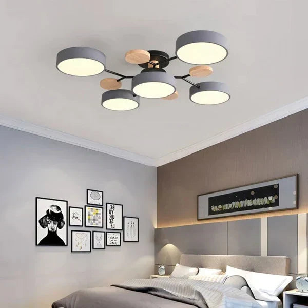 Iluminación moderna LED ramificada, estilo escandinavo, candelabro para sala.